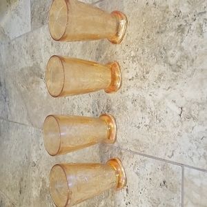 Carnival glass drinking glasses